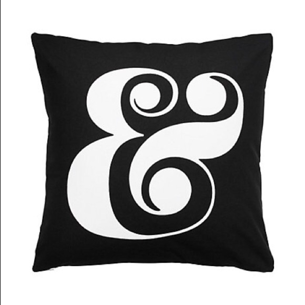 NWT Kate Spade Pillow “&” and sign